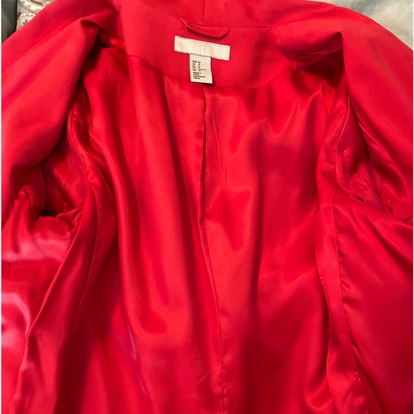 H&M red tuxedo lapel blazer - Picture 6 of 9